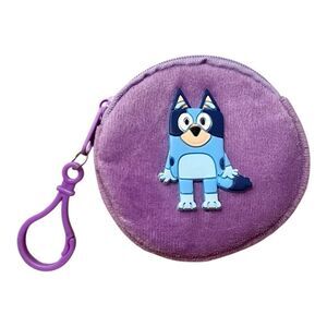 Bluey Purple Plush Coin Purse With Keychain